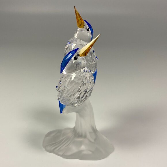 Swarovski Crystal Blue Malachite Kingfishers Figurine 623323 Mint Condition - Picture 2 of 9